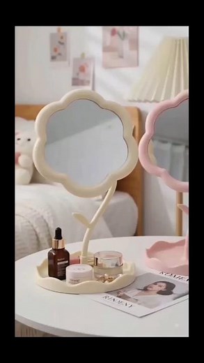 Small Floral Rotating Vanity Mirror with Storage Tray#mirror #buying #viralshorts