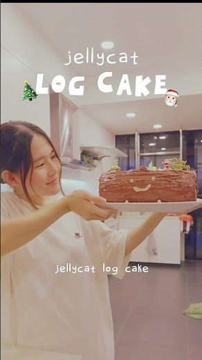 Baking a Jellycat Yule Log Cake for Christmas as a first time baker🎄🪵🍰 #yulelogcake #jellycatcake