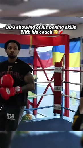 DDG showing of his boxing skills With his coach 🥹❤️‍🩹 #ddg #viral #fyp #boxing