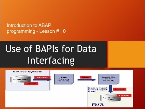 Introduction to SAP ABAP Programming | Lesson 10 | BAPIs
