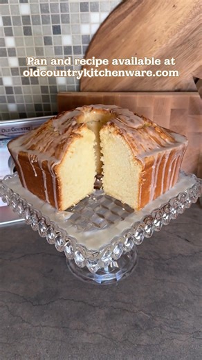 The pan is available at oldcountrykitchenware.com Mile High Lemon Sour Cream Pound Cake 1 lb (4 sticks) unsalted butter, room temperature 4 cups granulated sugar 1 tablespoon vanilla extract 2 tablespoons lemon extract 1 teaspoon baking powder 1 teaspoon salt 8 large eggs, room temperature 4 1/2 cups cake flour or White Lily All Purpose Flour 1 1/2 cups sour cream, room temperature 1/4 cup lemon juice Preheat oven to 300°F. Prepare Old Country Kitchenware square tube pan by fitting a parchment p