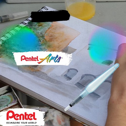 Did you know you can paint anywhere with these brushes—without needing a water cup? The Aquash Water Brushes are refillable, compact, and create beautiful gradients with ease. Use the fine tip for detailed linework or the broad tip for larger areas like skies or landscapes. 🖌🖼 Make painting fun and fuss-free with Aquash – https://bit.ly/3DQbi6A #Pentel #Stationery #Creative #AquashBrush #OnTheGoArt #WaterlessPainting | Pentel South Africa