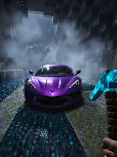 Found the ultimate loot… and it’s a Corvette 😱🏎️ #MinecraftCarHunt #Minecraft #Corvette #CarEdit #Carsoftiktok