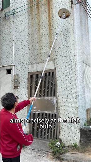 How to change a high ceiling light bulb without a ladder