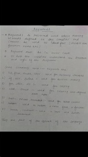 C++ character set/Keywords/Identifiers/ Operator #computerscience #computerknowledge #Oop #C++