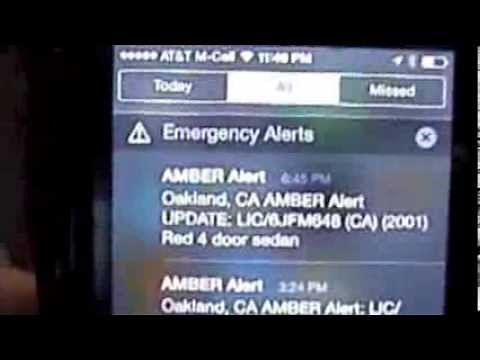 Reading and managing amber alerts on an iPhone