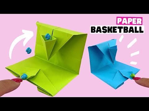 EASY origami basketball hoop paper toy