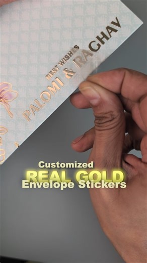 PopSquad - Customisation & Gifting on Instagram: "Majestic Envelope Stickers — the easiest way to personalize your shagun envelopes and gifts with your name ✨ Available in two stunning finishes: Real Gold Metal Stickers (premium) Transparent Gold Foil Stickers (value option) Comment “Majestic” to get more details and the shopping link! #envelopestickers #shagunenvelopes #moneyenvelopes #realgoldstickers #giftstickers #weddingenvelopes #viral"