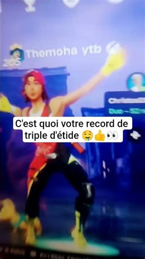 c'est quoi votre record de triple d'étide