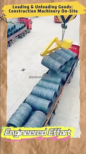 Loading & Unloading Goods Construction Machinery On Site #EngineeredEffort