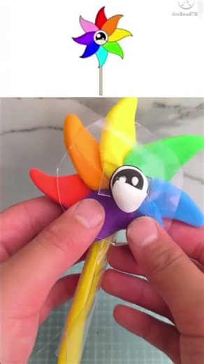 Rainbow Pinwheel Clay 🌈✨ So Satisfying #Shorts