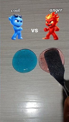angery vs cool 😎 #artshortsfeed #shorts #ytshorts #angery #smile #clay #colour #mixing