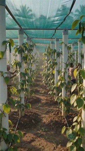 Vertical Column Black Pepper Farming using PVC Pipe
