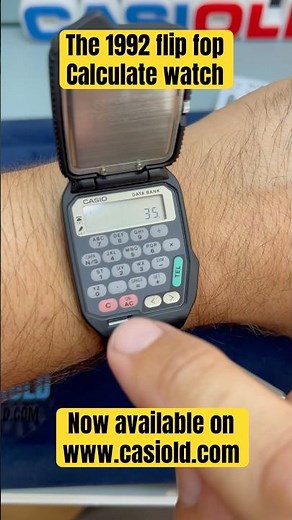 The 1992 Casio Flip Top secret calculator watch is now available on www.casiold.com #casiowatch