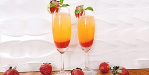 Strawberry Mimosa Mocktail Recipe - Mads' Cookhouse