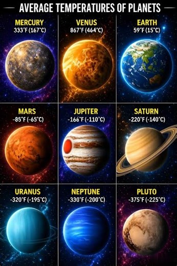 Solar System Planet Temperatures