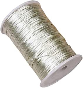 2.5mm Satin Cord 109 Yards,Rattail String,Satin Nylon Trim Cord Thread for Chinese Knotting,Kumihimo,Necklace,Bracelet,Beading, Macramé,Jewelry Making,Sewing