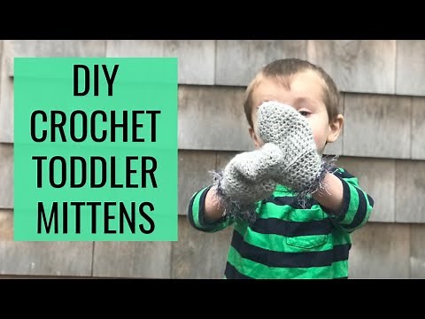 DIY Crochet Toddler Mittens // How To Crochet Mittens // Crochet Mittens for Kids