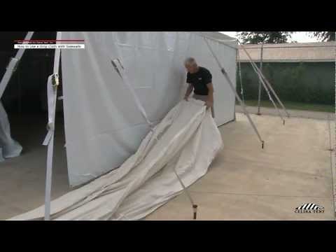 Tent Basics - How to Use a Drop Cloth When Installing Sidewalls