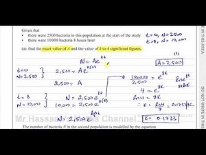 WMA13/01, (Edexcel), IAL, P3 June 2023, Q7, The Exponential Function, Modelling