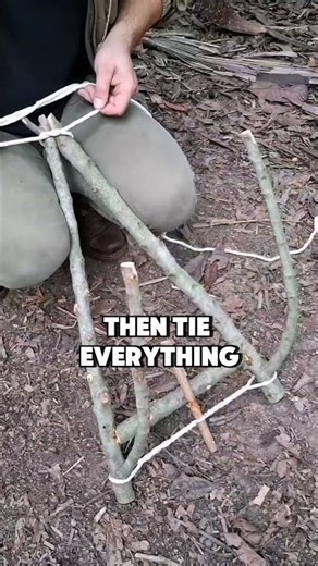 Make a Backpack From Sticks in the Forest