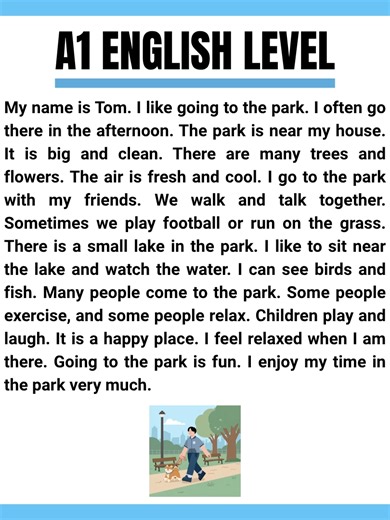 Day 21: Reading Practice for A1 English Learners