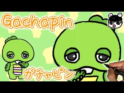 【Gachapin】How to draw Gachapin | step by step