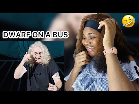 American React To Billy Connolly -Dwarf on a bus - Live in London 2010