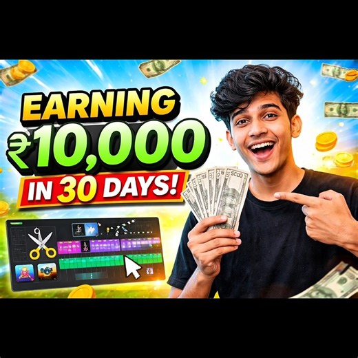 30 दिनों में ₹10,000 सिर्फ Editing से 💻🔥ना कोई जादू, ना luck… सिर्फ consistency और skills का game 🎯