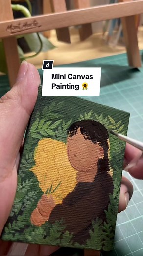 Canvas gemaas 🎨🖼️❤️ #canvas #kanvas #gouachepainting #acrylicpainting #paintingprocess #tutorialmelukis #drawing #painting #miyahimigouache #minicanvas #studiokarin