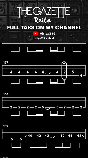 REILA / THE GAZETTE (ガゼット)【BASS TAB】| WITH PDF FILE #shorts #basstabs #thegazette