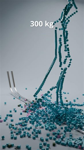 3 Pillars Vs Metal Ball Of Different Weight #blender