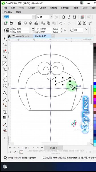 Special for u 💞 Doraemon face #corel #coreldraw #desain #desaingrafis #logochallenge #logomaker #logoforyou #logodesigners #fyp #azart #design #doraemonnew #doraemonlovers #doraemonchallenge