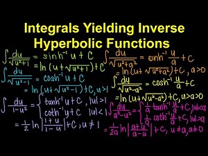 Integrals Yielding Inverse Hyperbolic Functions (Tagalog/Filipino Math)