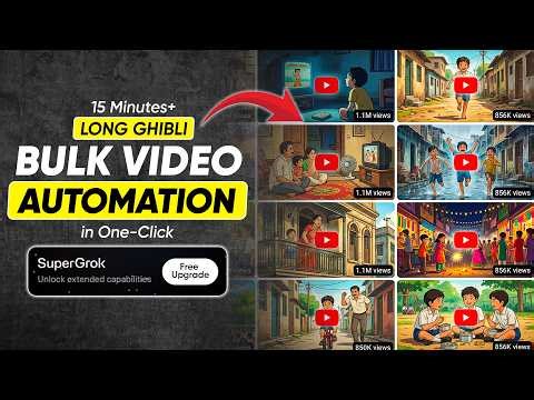 I Created Bulk Long Ghibli Style AI Videos in One Click Using Free Image to Video AI