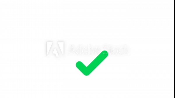 Simple Check mark icon, positive tick symbol of approved