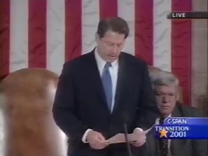 January 6, 2001: Vice President Al Gore certifies #ElectoralCollege results: "May god bless our new president and our new vice president. And may god bless the United States of America." Complete video here: http://cs.pn/2jbN3Bn Watch Vice President Joe Biden & Speaker Paul Ryan preside over Joint Session of Congress to count the Electoral College vote - LIVE at 1pm ET on C-SPAN http://cs.pn/2iY2xt8 | C-SPAN