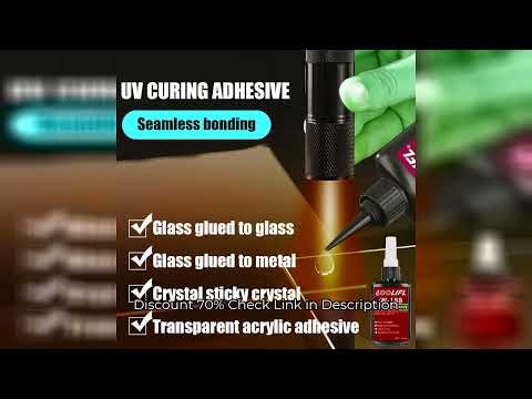 Super Strong UV Glue Ultraviolet Light Adhesive Second Fix Curing Powerful Bond Glass Metal Acrylic