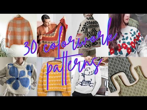 30 COLORWORK knitting patterns - pattern round up