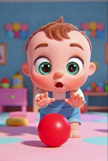 Baby Learns to Follow the Ball | Toddler Cartoon
