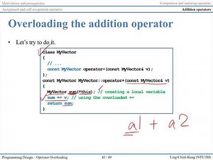 「程式設計」第十二講：Operator Overloading (12)