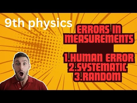 Human error vs system error vs random error in measurements| 9th physics| Urdu #physics 