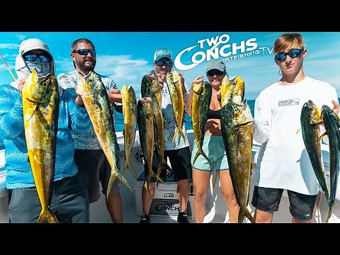 How to Catch MAHI MAHI / DOLPHIN in the Florida Keys | Two Conchs Online TV/Episode 6