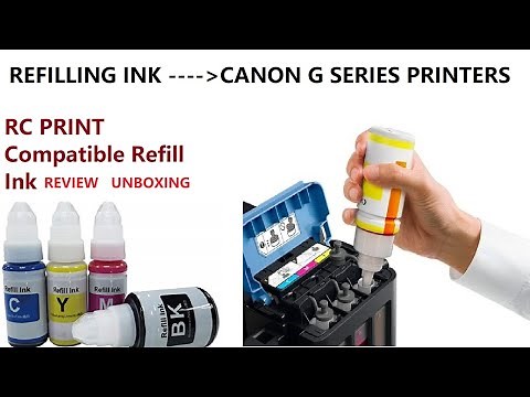 Canon GSeries Printer (G3010) Mei Ink Refill Kaise karein || RC PRINT Compatible Refill Ink Bottles