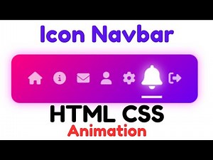 Icon Navbar | Iconic Navigation Bar Using Bootstrap 5 | CSS Navbar Menu Animation | CSS Animation