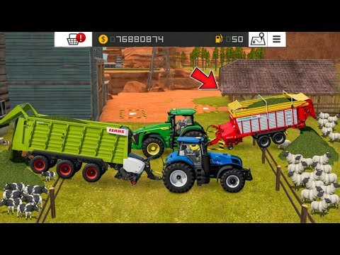 Feeding Cows & Sheep With Grass In Fs18 | Fs18 Multiplayer Gameplay | Timelapse