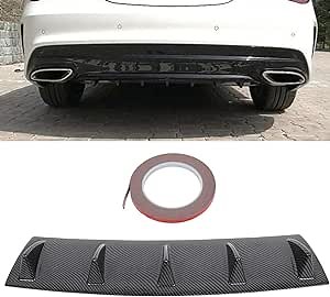 FINDAUTO PP Universal Rear Bumper Lip Diffuser Spoiler 5 Shark Fin Style Fits for Most Cars Trunk Lip Spoiler