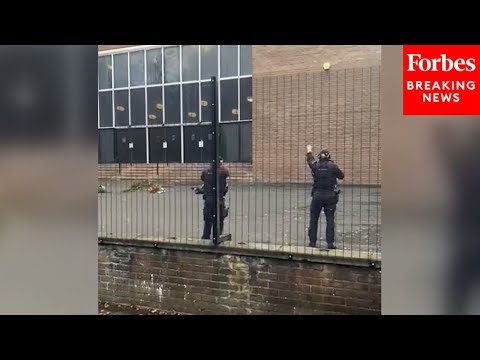 RAW VIDEO: Video Shows Police And Possible Suspect In Deadly Manchester, England, Synagogue Attack