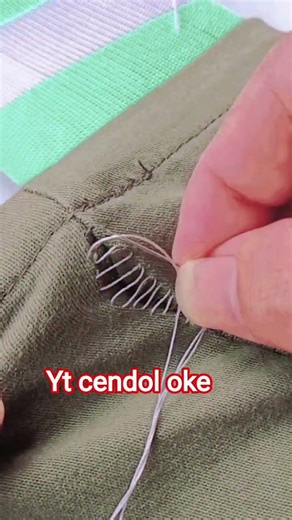 tutorial jahit celana pendek yang bolong panjangi #ahorts