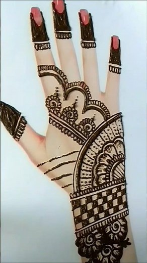 very simple mehndi design#mahendi #newmahendi #hennadesign #henna #shorts #short 🥰